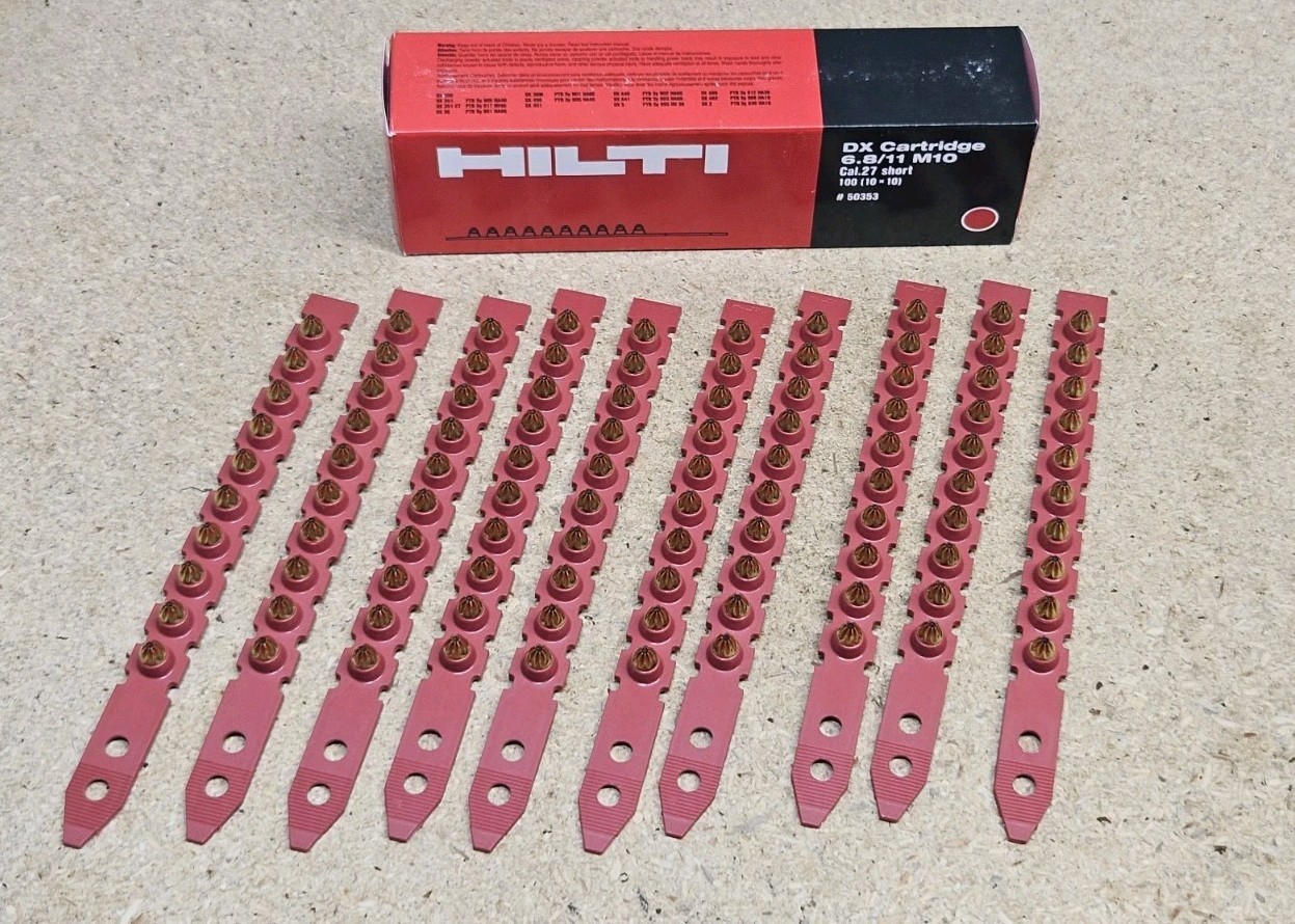 HILTI 6.8/11 M10 powder cartridges .27 cal – red – 50353 – 10 strips – 100 shots