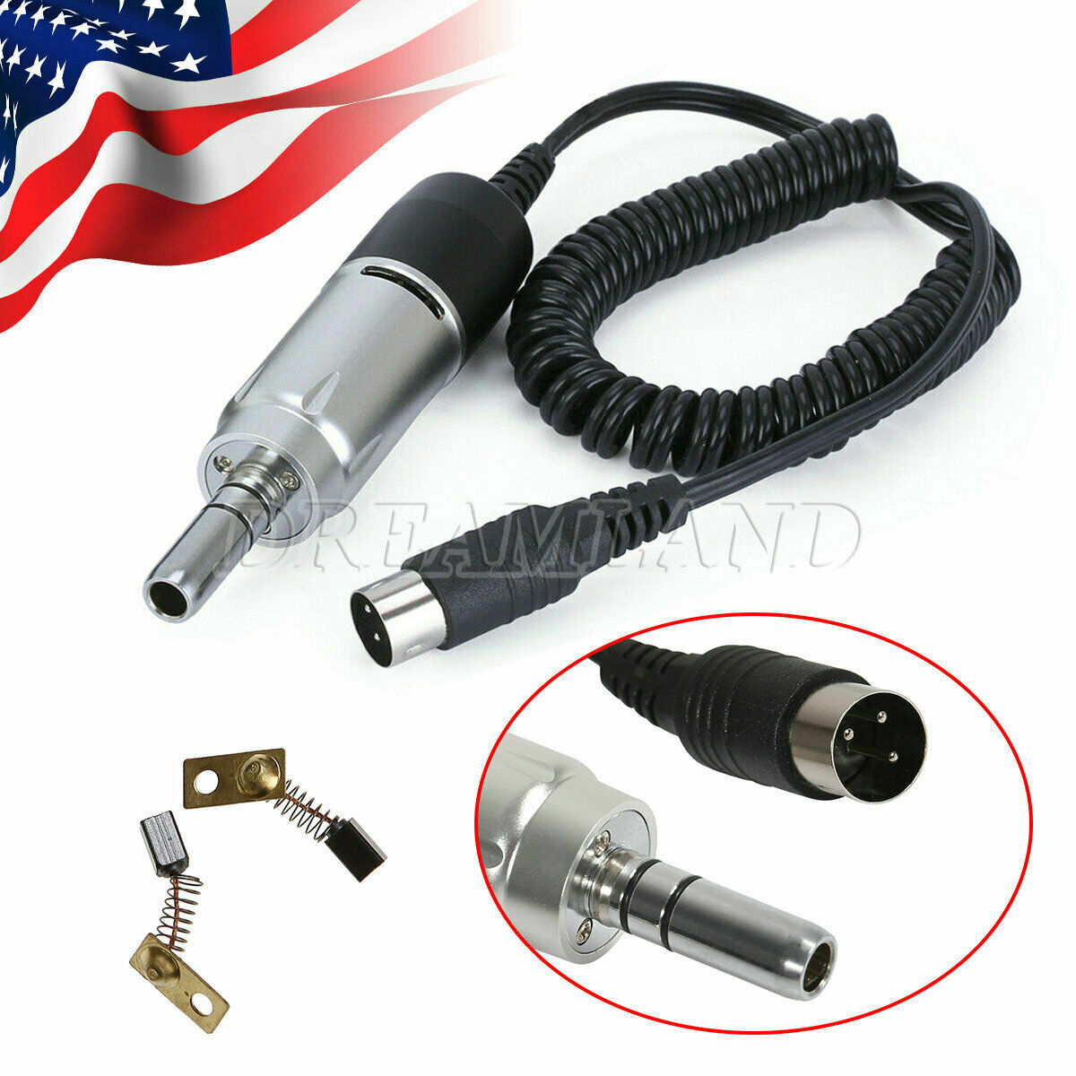 Electric Micromotor 35K RPM Dental E-Type Motor Handpiece 35,000rpm Polishing ET