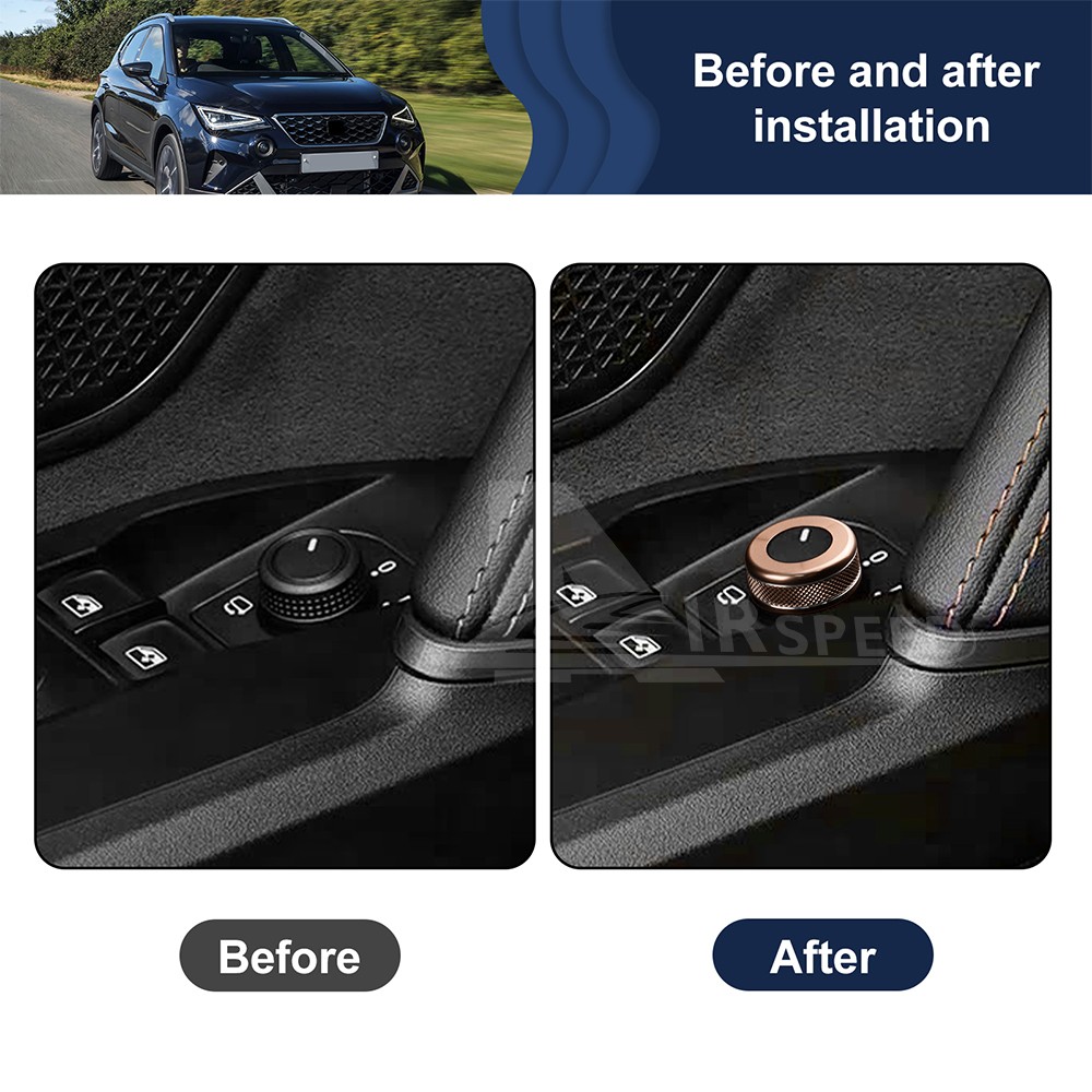 Rear View Mirror Knob Cover Trim For Cupra Formentor Leon Ateca Terramar 2020-26