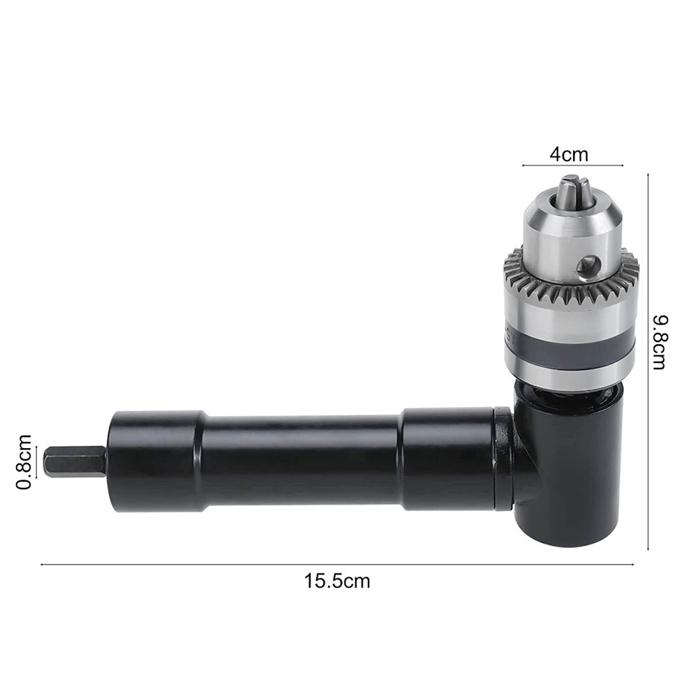 Cordless Right Angle Drill Adapter 90 Degree Adapter Drill with 3/8″ Keyed Chuck