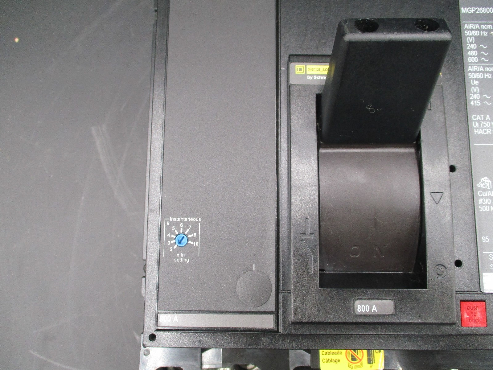 SQUARE D MGP26800 2-P 800A 600V LUG TO LUG CIRCUIT BREAKER ‘SAMEDAY SHIP’