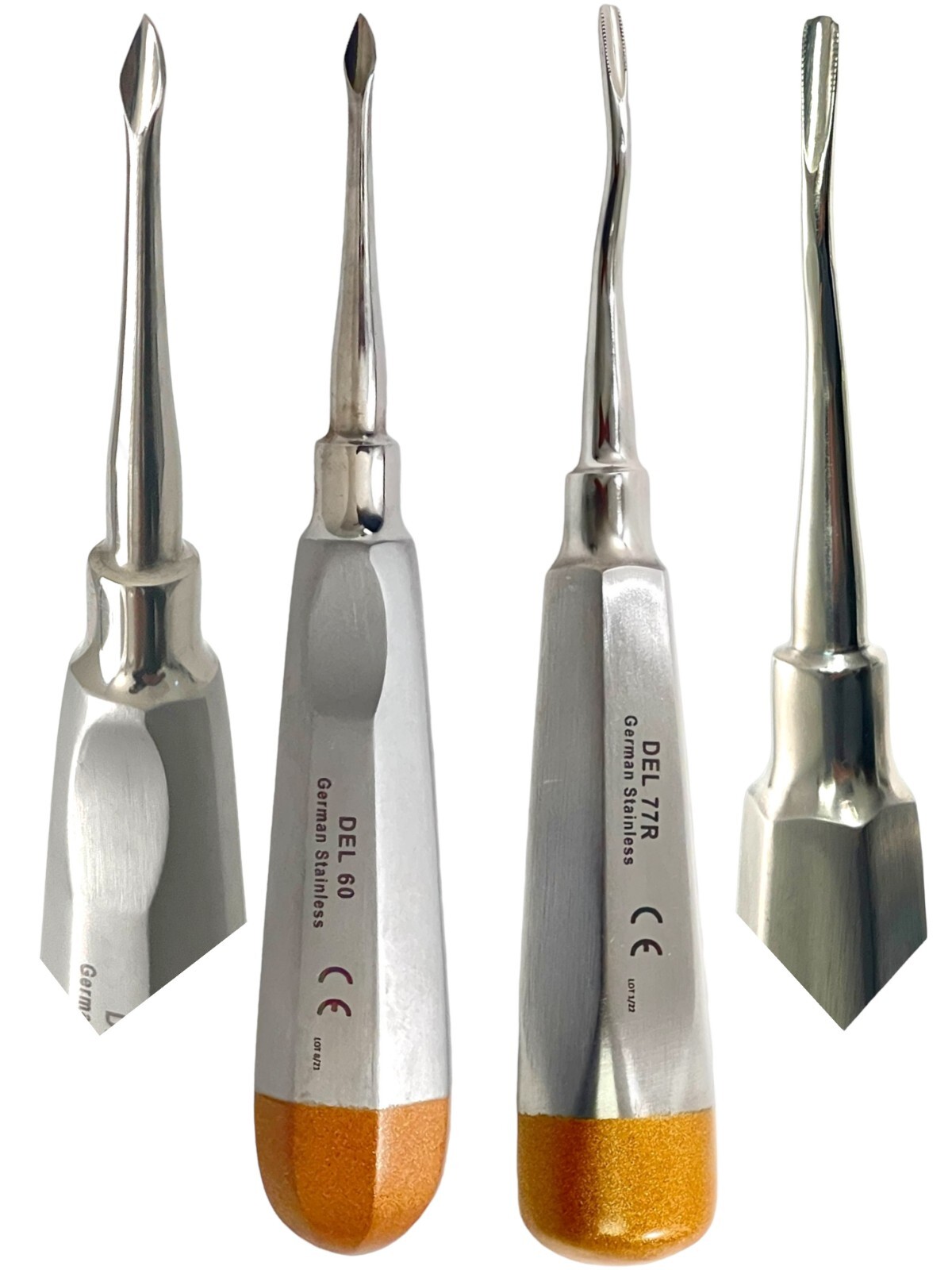 Premium 2Pcs Dental Tooth Extraction Elevator #77R, #60 Dental Instruments