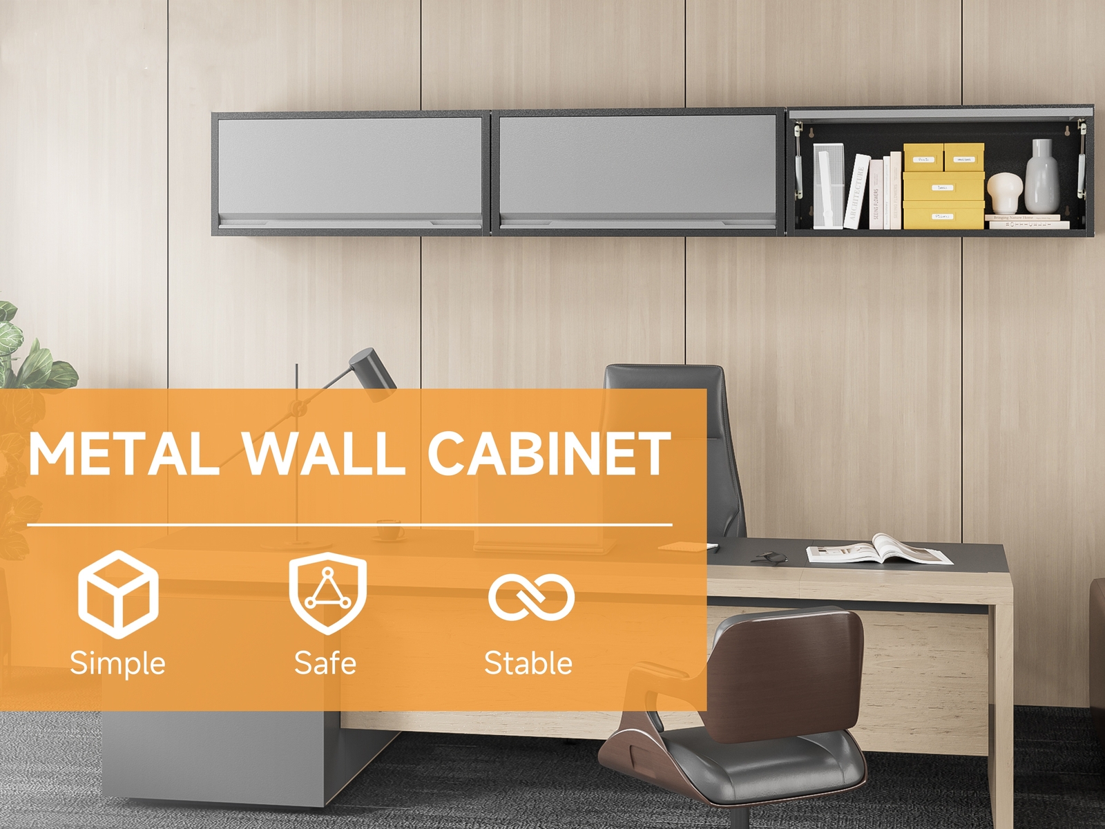 Wall Mount Metal Cabinet W/shelf,Hanging Garage Storage Cabinet Kitchen Cupboard