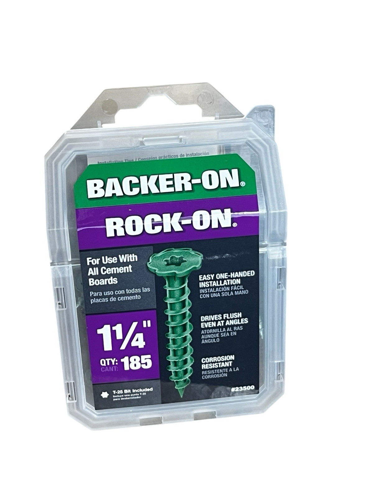 #9 x 1-1/4 in. Star Drive Cement Board Screws (185-Pack) Rock-On Backer-On