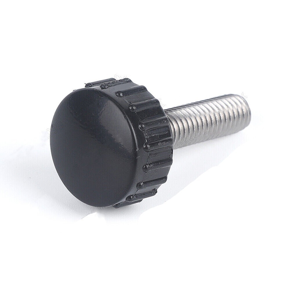 304 Stainless Steel Black Plastic Round Head Knurled Thumb Screws M3 M4 M5 M6 M8