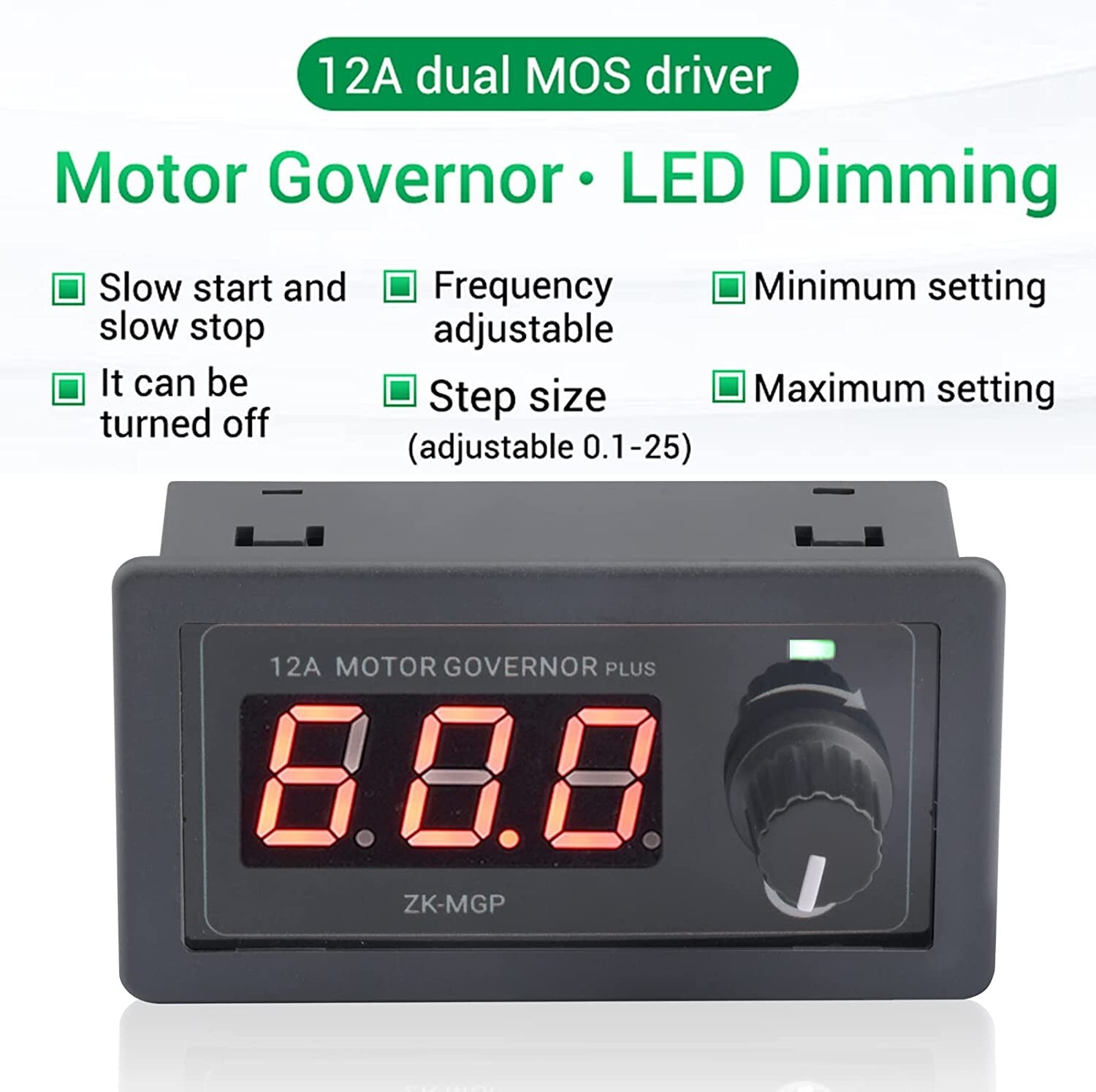 PWM Motor Adjustable Speed Controller DC 5V 9V 12V 18V 24V 30V 12A 360W Driver