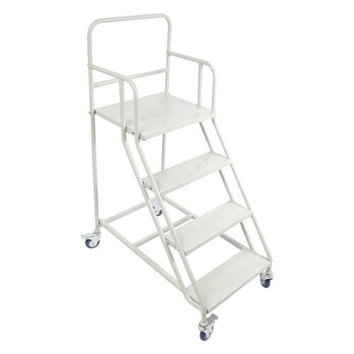 400kg 4 Step Rolling Stair Industrial & Warehouse Stair Ladder Floor Standing