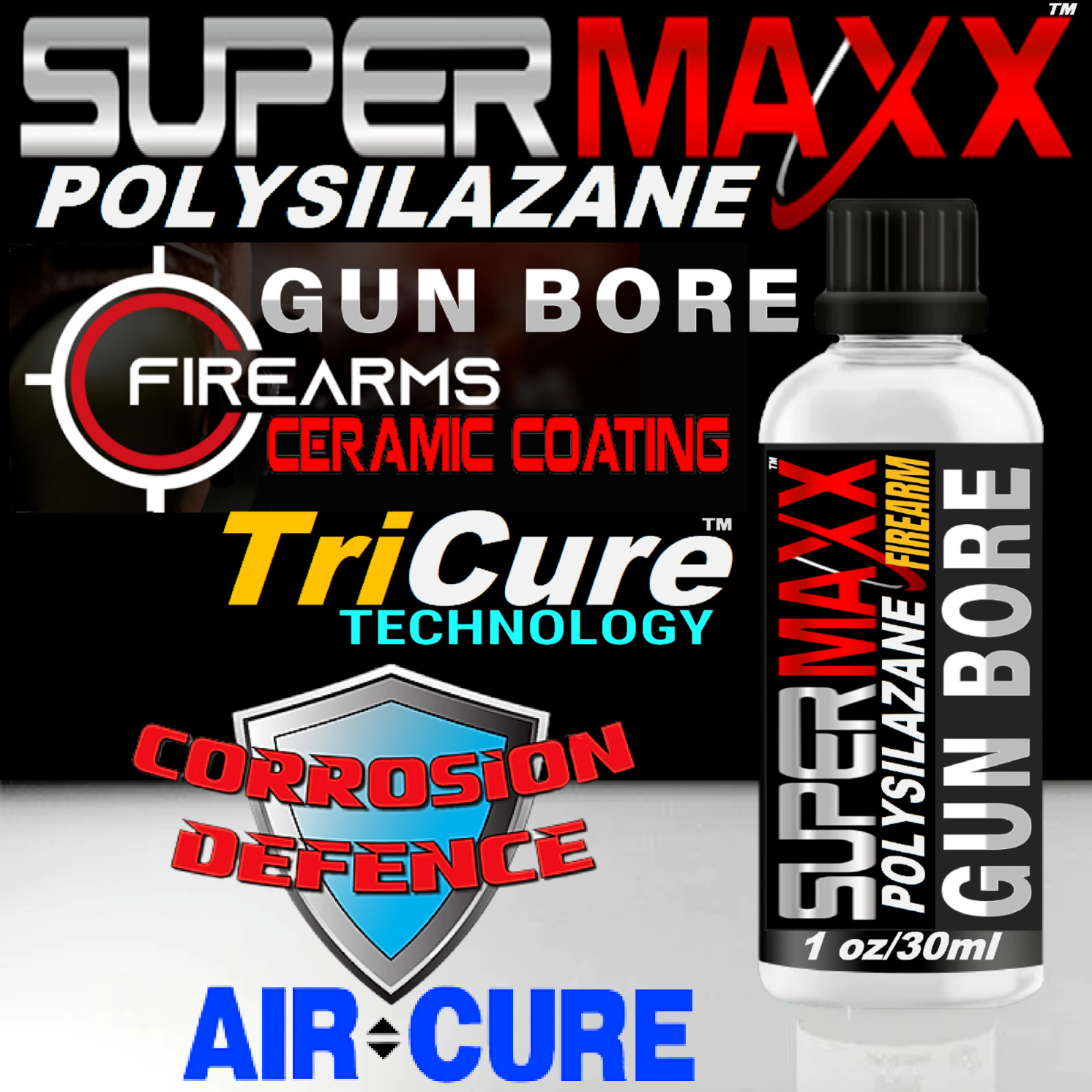 GUN CLEANER GUN BORE FIREARM CERAMIC COATING PROFESSIONAL MIL-SPEC PROTECTION