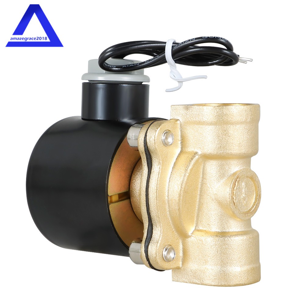 1/2 inch 12V DC Brass Electric Solenoid Valve NPT Gas Water Air Normally Closed