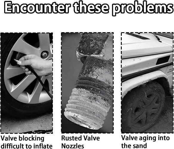 Anti-Theft Zinc Alloy Stem Covers, 4-Piece Set with Rubber Seal, U Color: Gold
