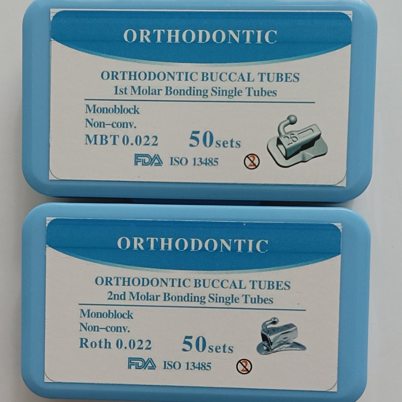 Dental Orthodontic Bondable Buccal Tubes MBT ROTH 022 1st 2nd Molar Non-conv