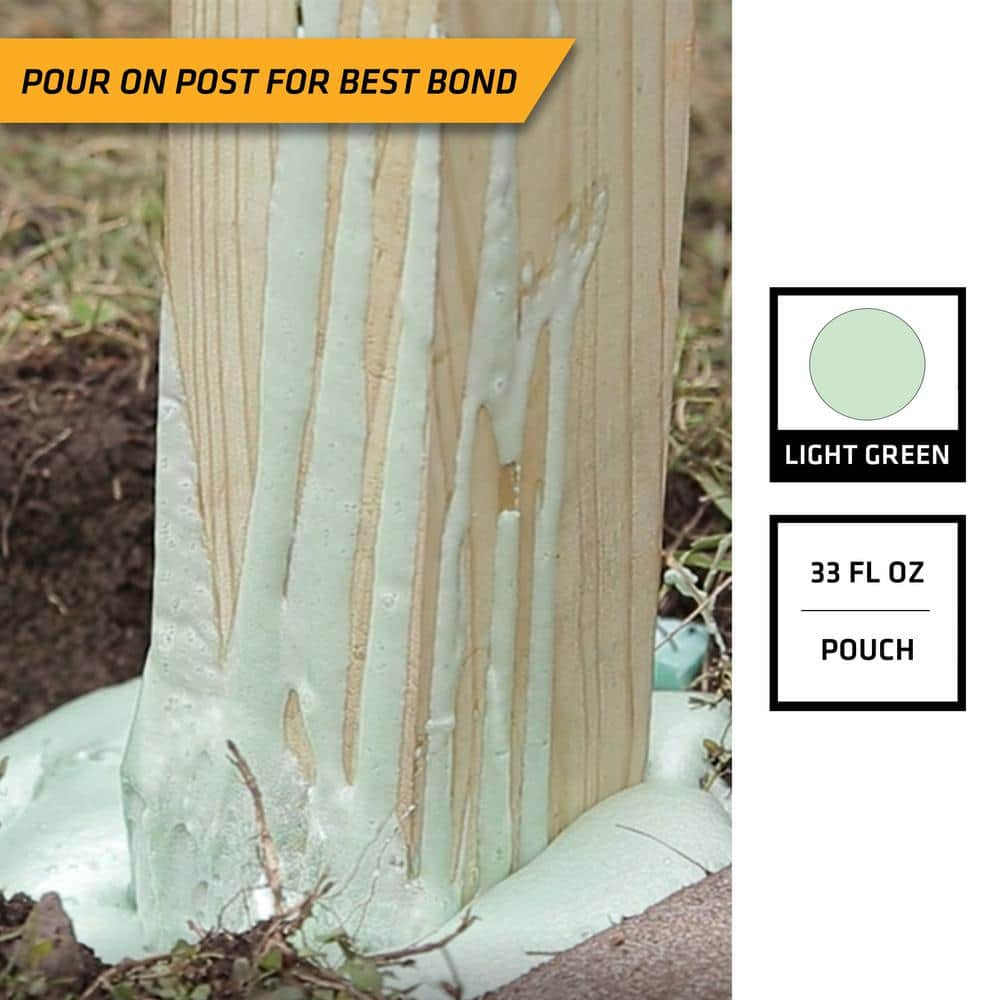 2 Lb. Postfix Fence Post Mix, Mix-in-the-bag Expanding Foam For Supporting Non