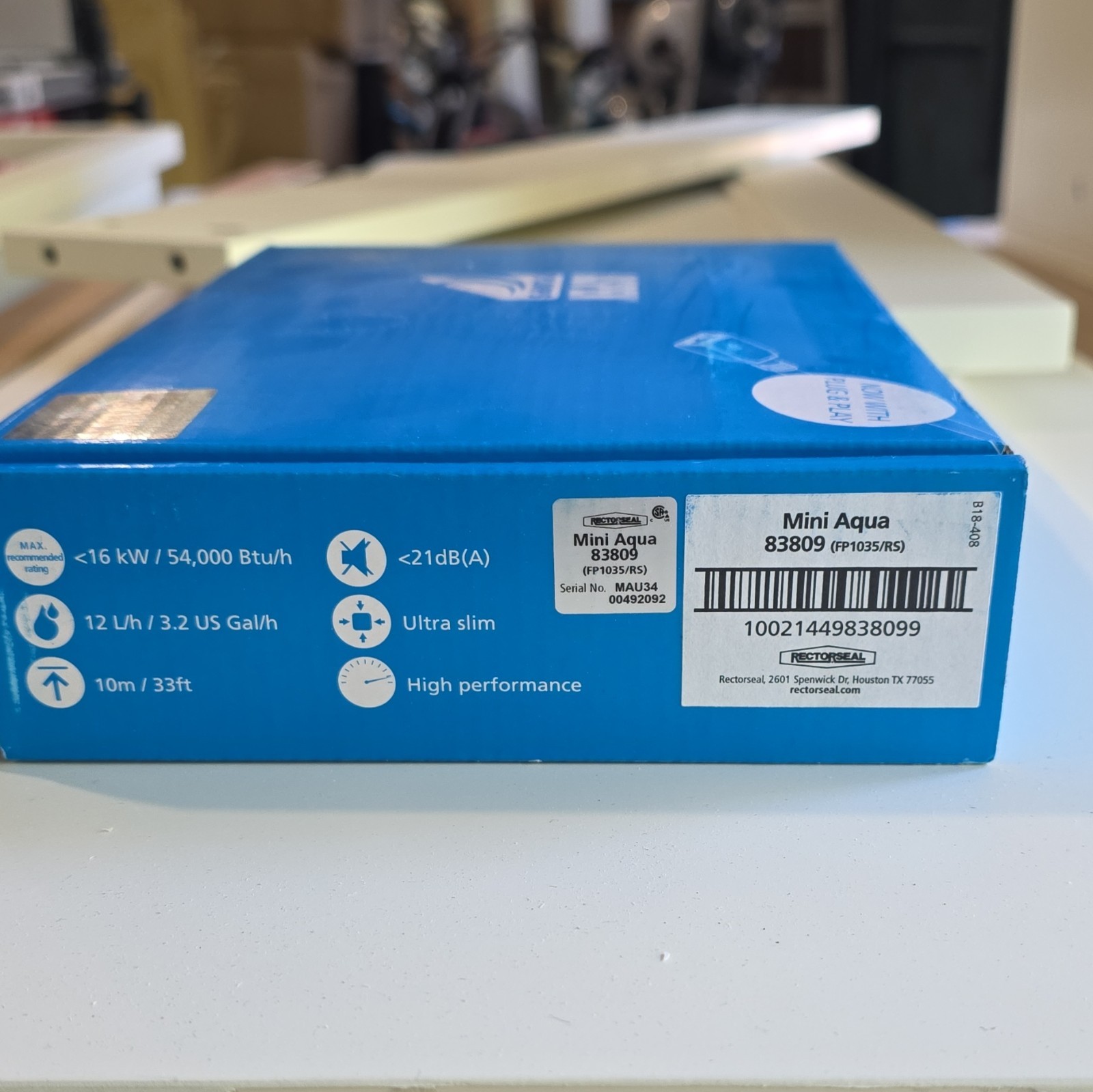 Aspen Pumps Mini Aqua 83809 Condensate Pump Kit Plug & Play Blue 230V