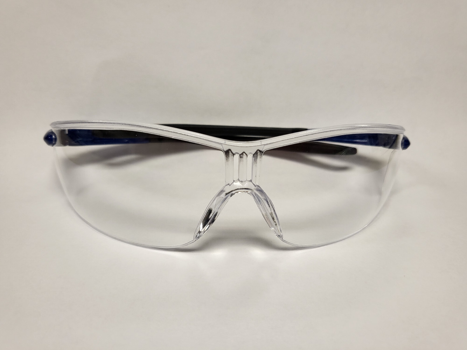 3 Pairs – Racer Series Safety Glasses Blue/Black Frame, Clear lens