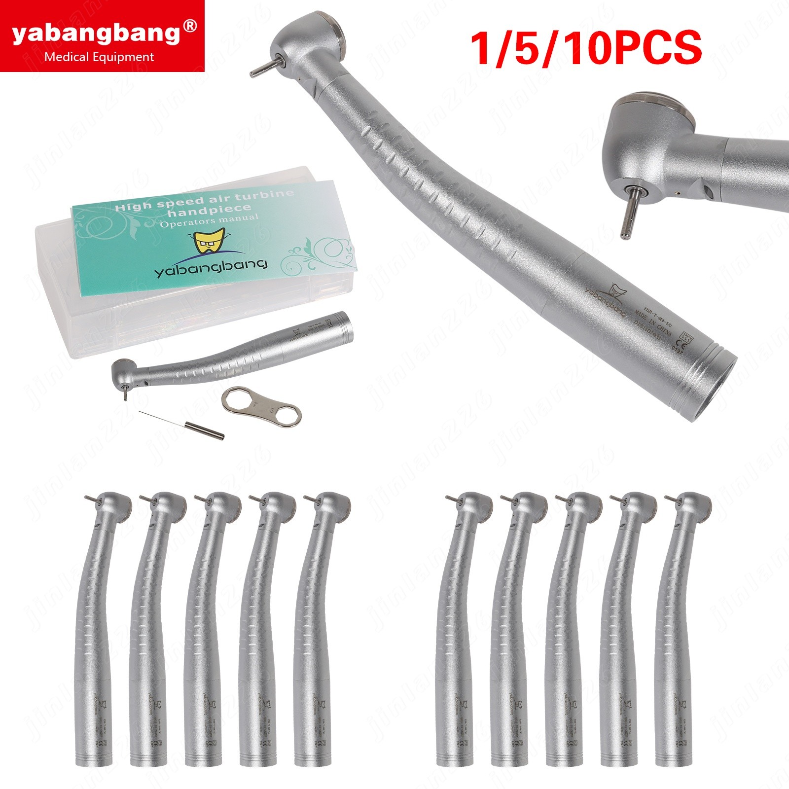 YBB Dental Fiber Optic High Speed Handpiece LED For Kavo LED Coupling big head