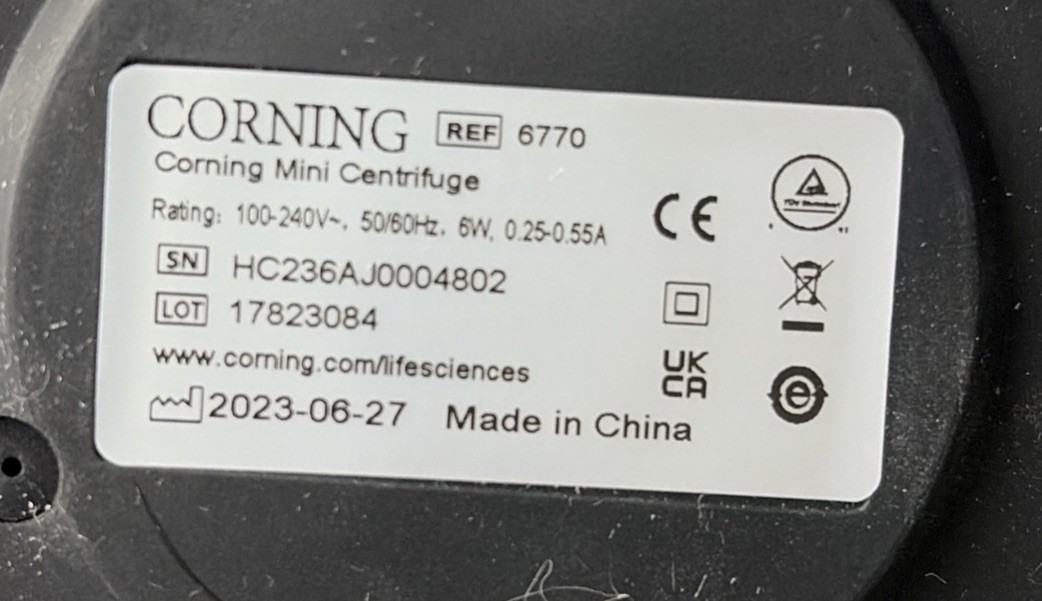 2022 Corning LSE Mini Centrifuge 6770 8 Position Pre-owned Excellent Condition