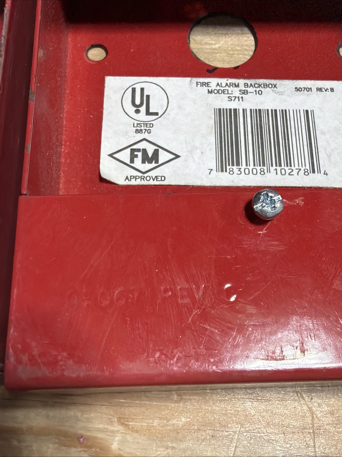 FIRE-LITE ALARMS MODEL SB-10 FIRE ALARM BACK BOX AS SHOWN Lot Of 2