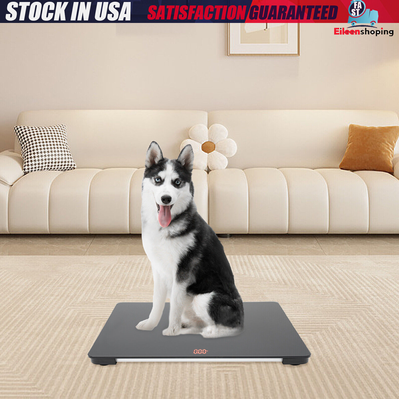 Small Pet Animal Scale G-Sensor LCD Weighing Scales for Pet Stores, Hospitals