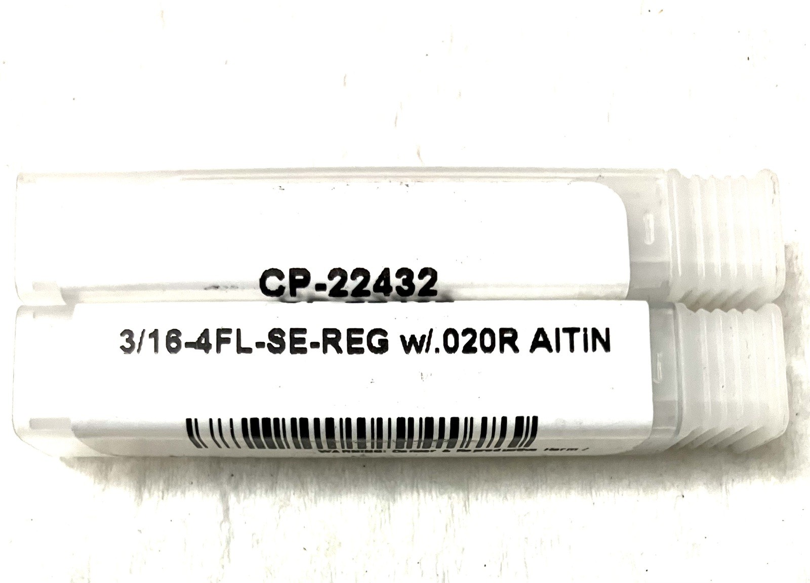 Carbide Plus CP-22432 3/16″ 4FL Corner Radius End Mill 0.02R Carbide AlTiN NEW