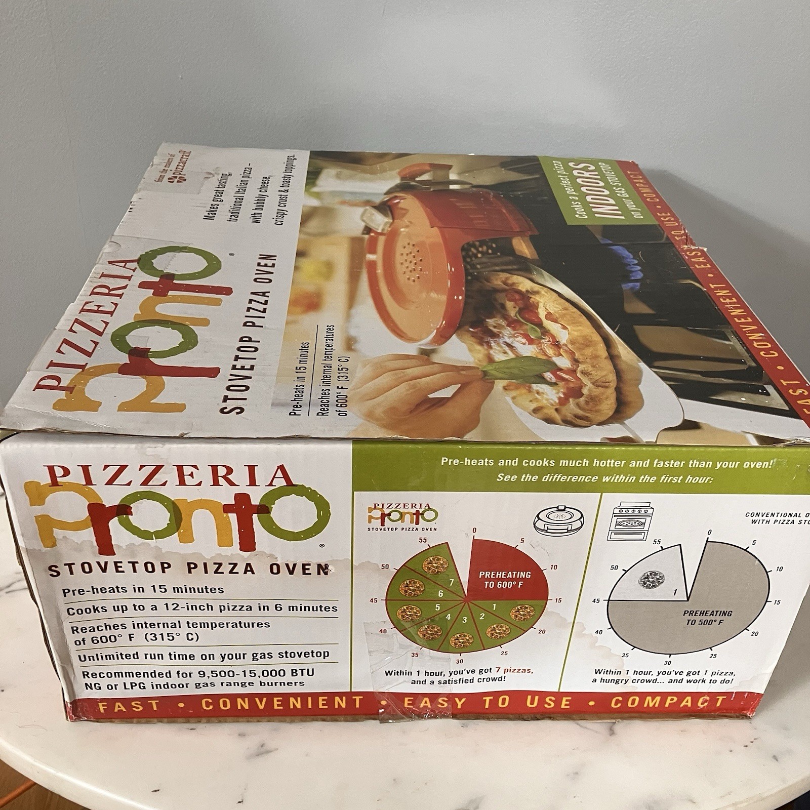 Pizzeria Pronto Stovetop Pizza Oven by Pizzacraft – Indoor Gas Range Pizza Maker