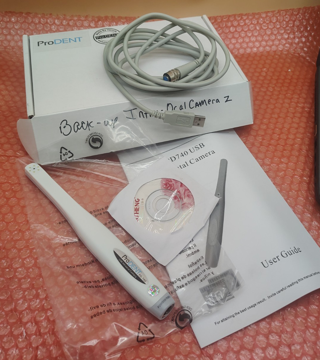 ProDent PD740 USB Dental Intraoral Camera in Original Box w Manual & Software