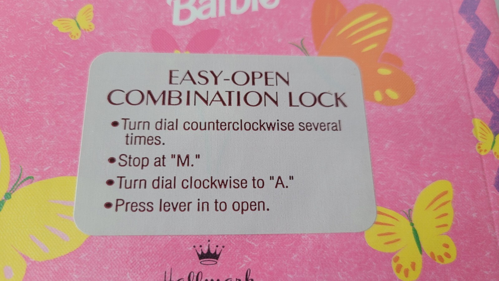 RARE * Vintage 1997 Hallmark Barbie Doll Diary Journal w/ Lock & Key * NEW