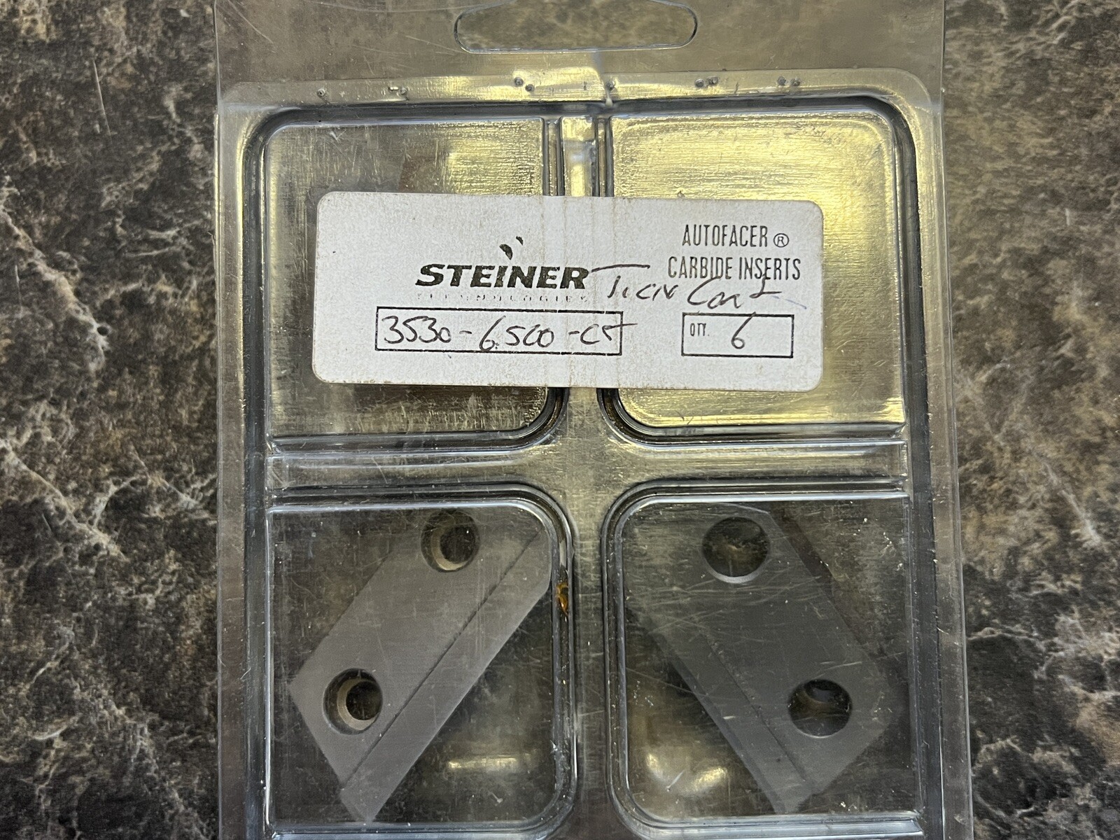 6 NEW Steiner Technologies Drill Autofacer Carbide inserts 3530-6.500-C5 Qty 6