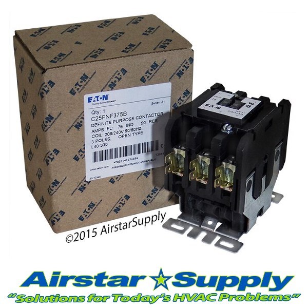 C25FNF375B Eaton / Cutler Hammer Contactor – 75 Amp 3 Pole 220-240V Coil