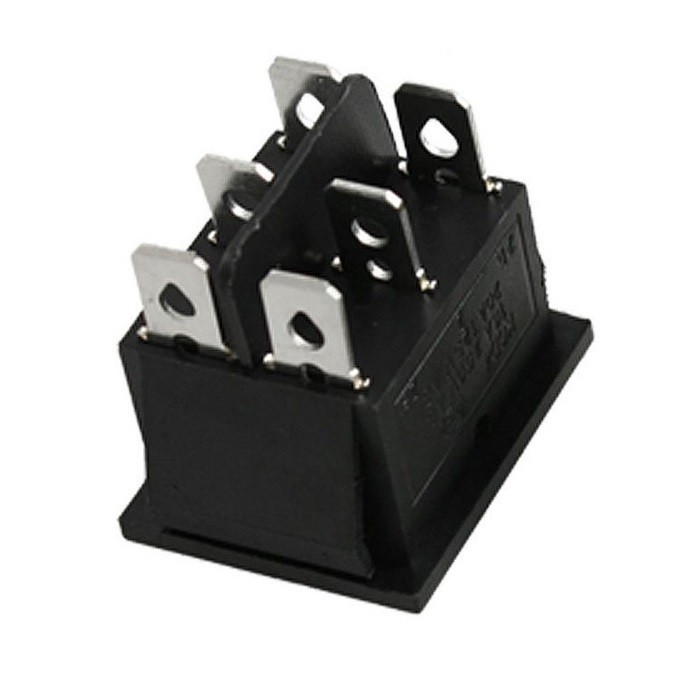 On/Off/On 6-Pin DPDT Rocker Switch 3-Position Rating 15A 250V/20A 125V AC DC