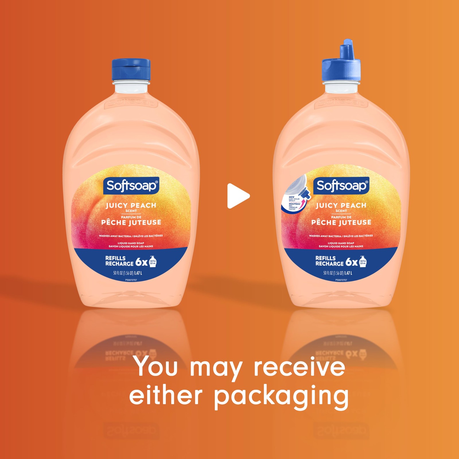 Softsoap Juicy Peach Liquid Hand Soap, Kitchen and 50 Fl Oz (Pack of 1), Pink