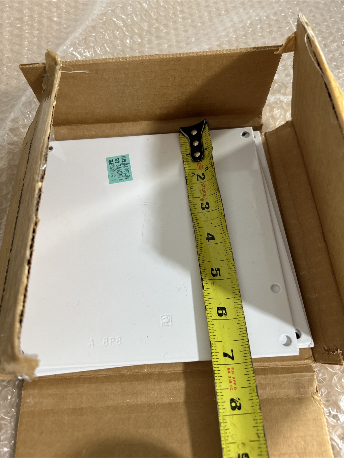 (3) HOFFMAN PACK OF 4 A-8P8 White Steel Panel Cover NIB + Warranty