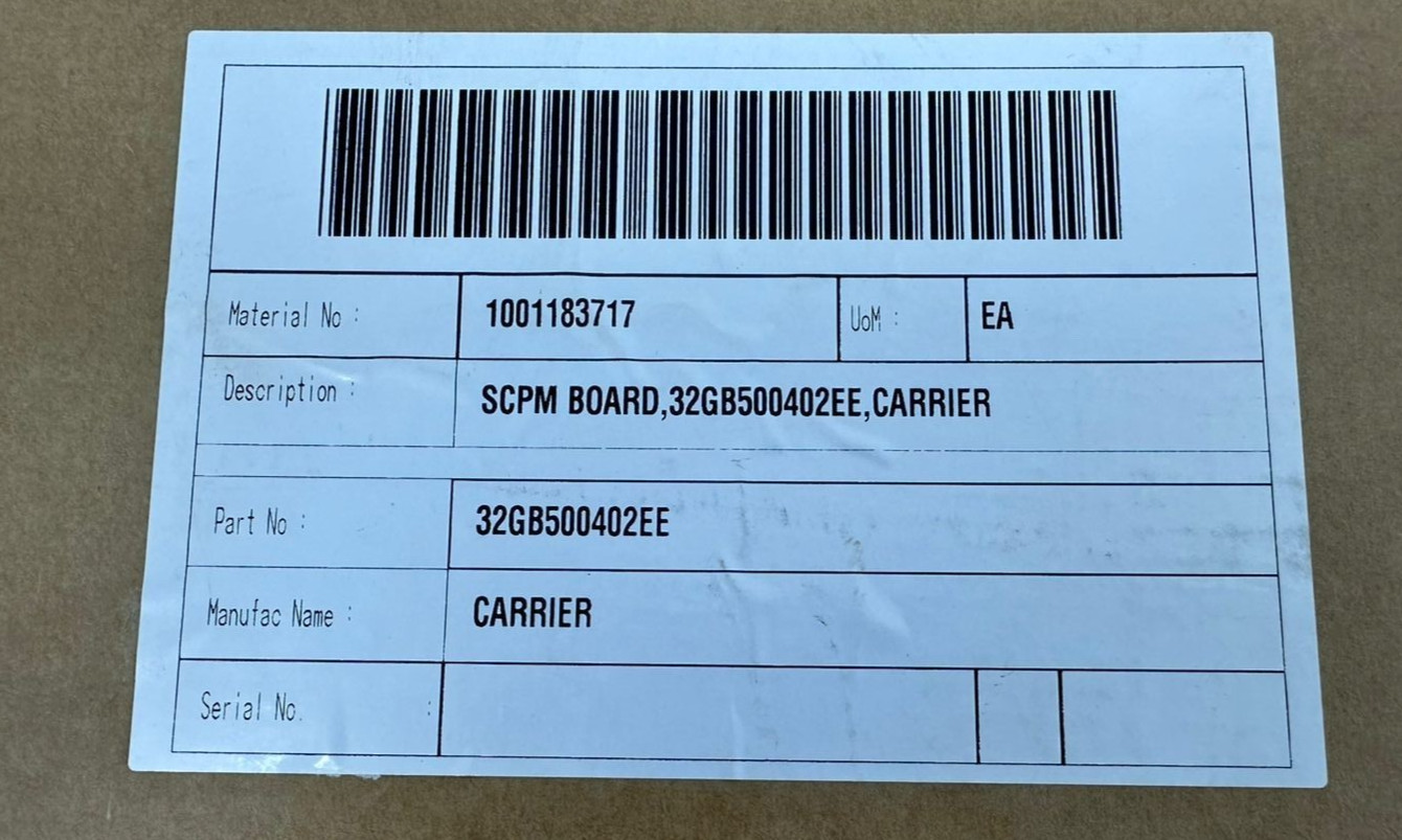 CARRIER 32GB500402EE CEPL130416-03-R SCPM BOARD PD5-SCPM3 *SEALED*