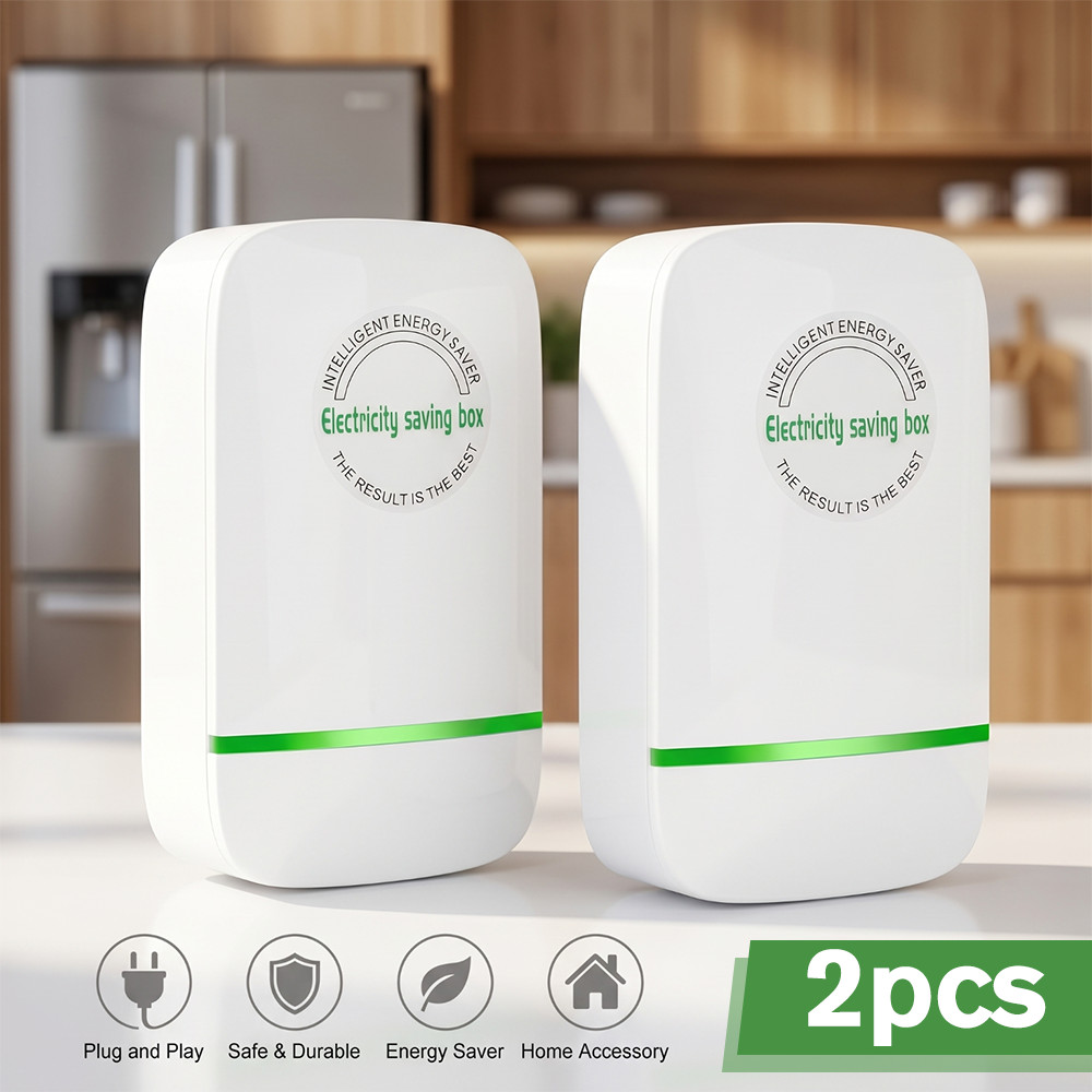 2pcs Pro Power Saver Energy Saver Household Power Saver Electricity Saving US