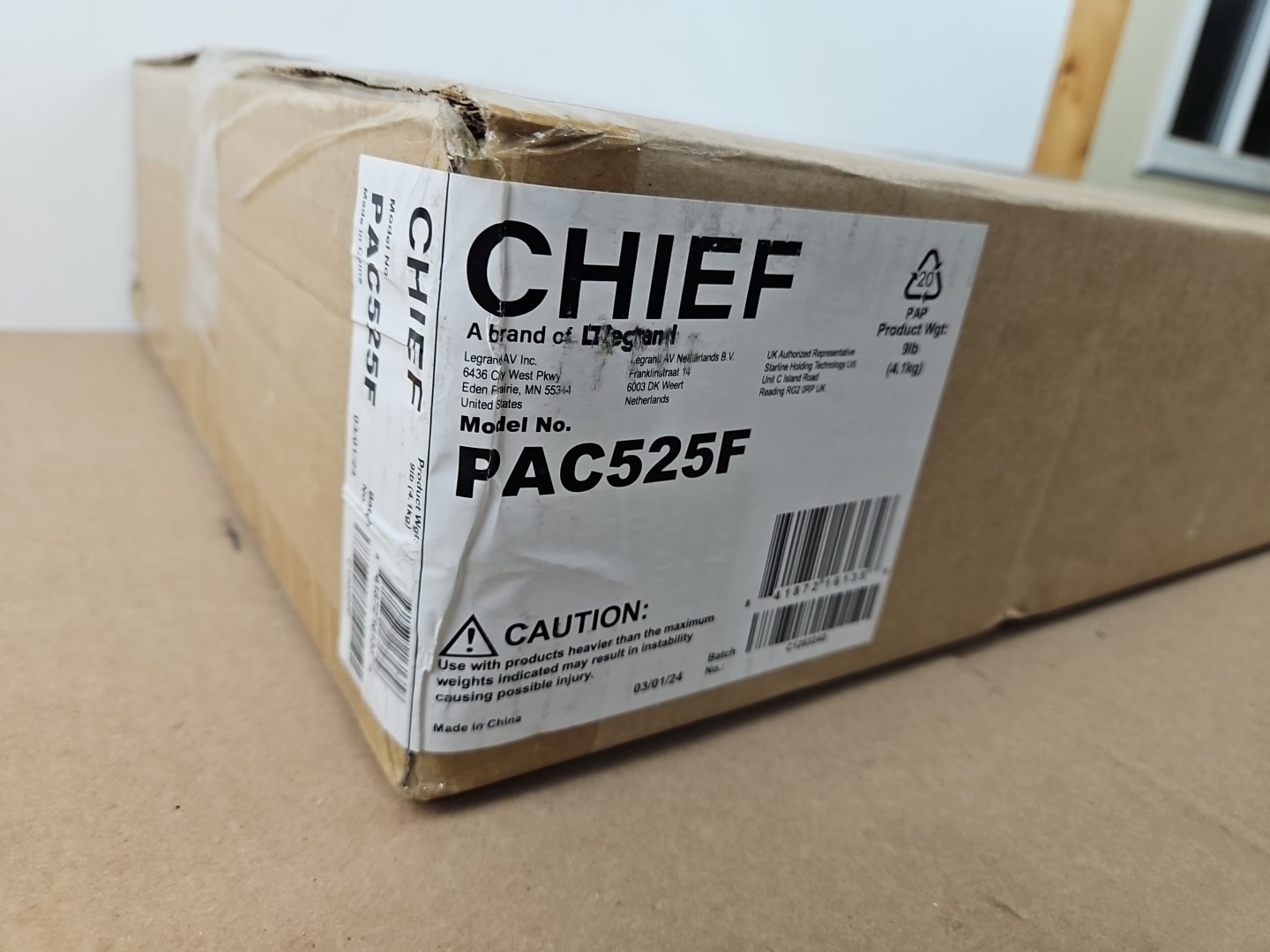 Chief PAC525F In-Wall Storage Box with Flange