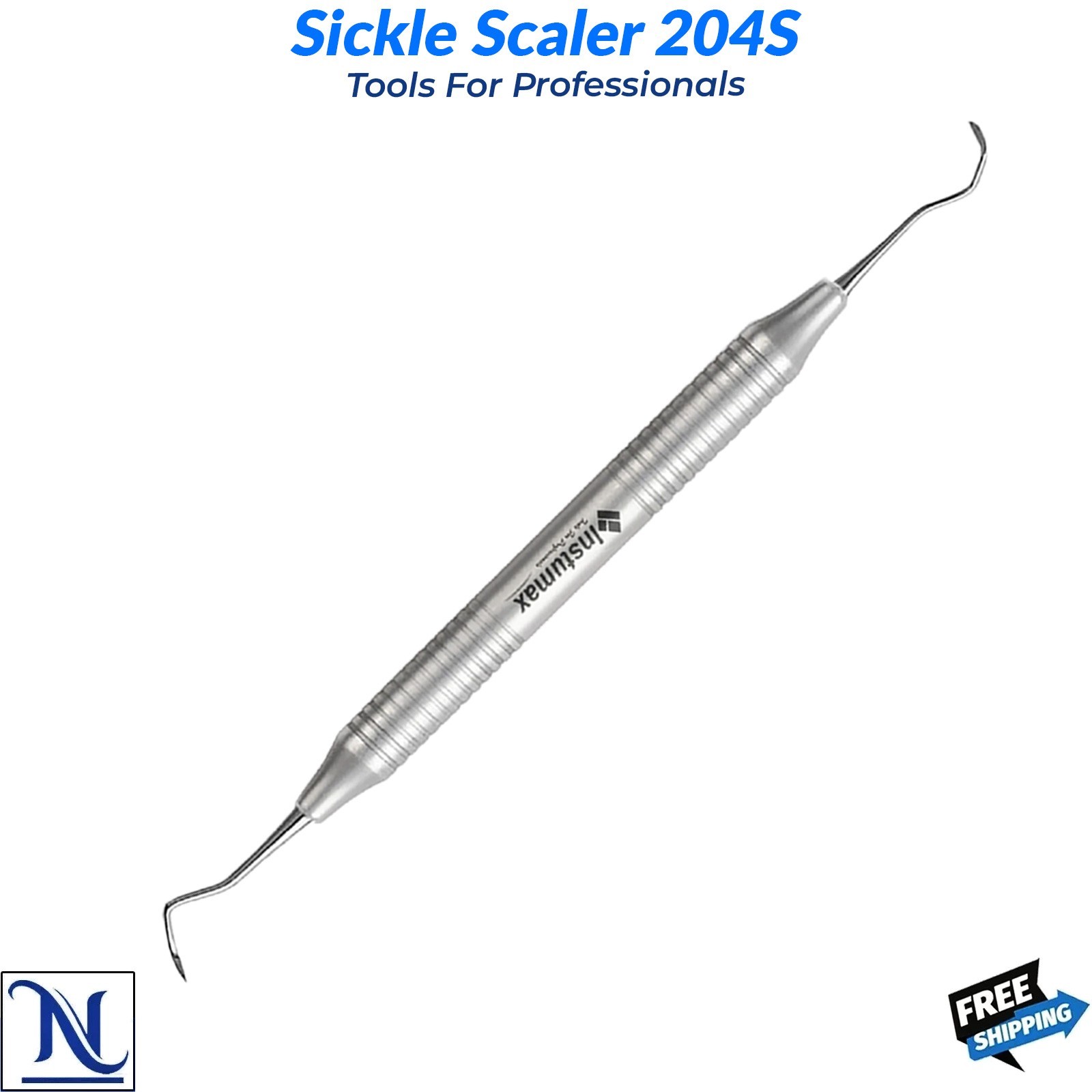 Sickle Scaler 204S – CE Certified Stainless Steel Dental Hygiene Periodontal Pic