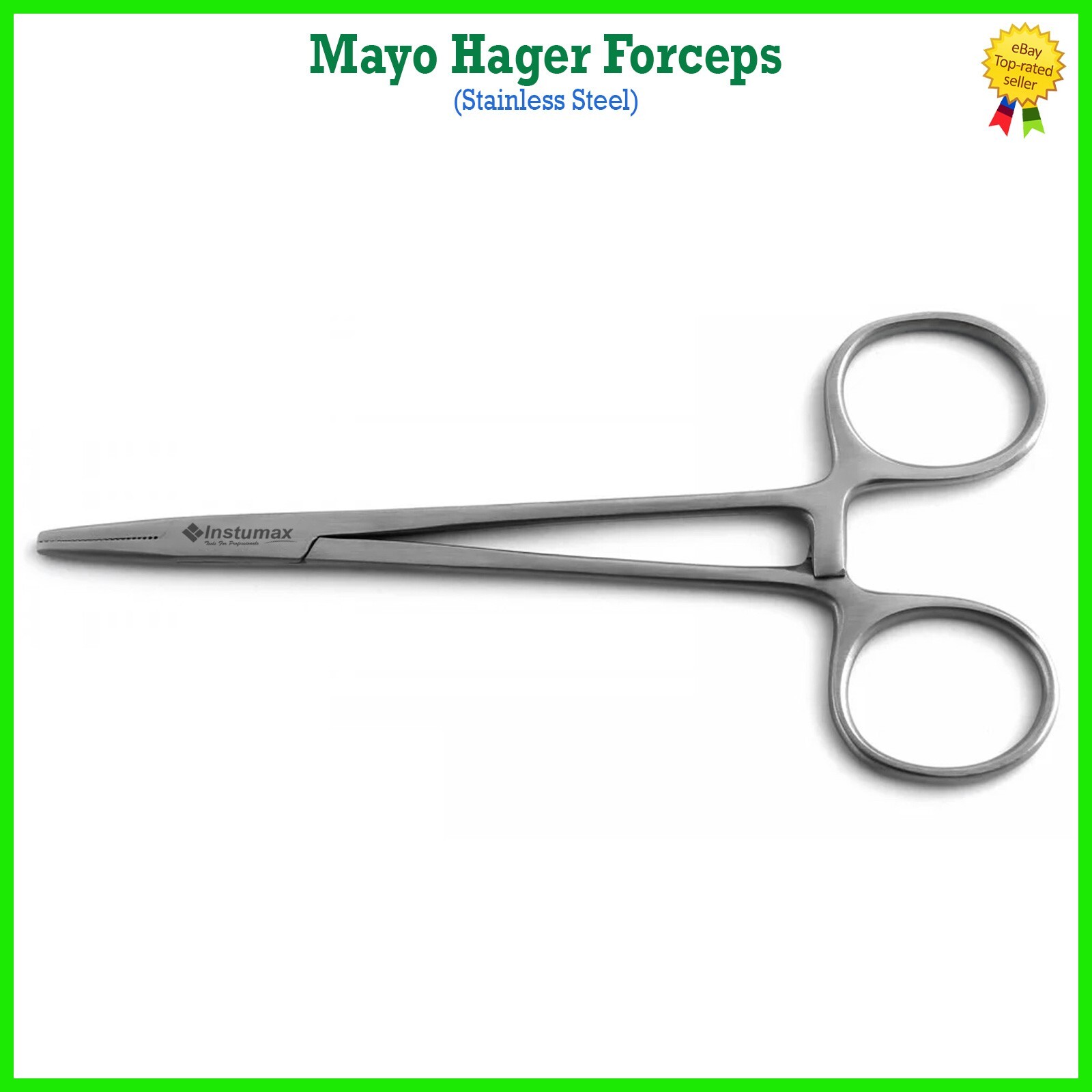 Pinzas Mayo-Hegar Recta y Curva Acero Inoxidable Instrumento Quirúrgico