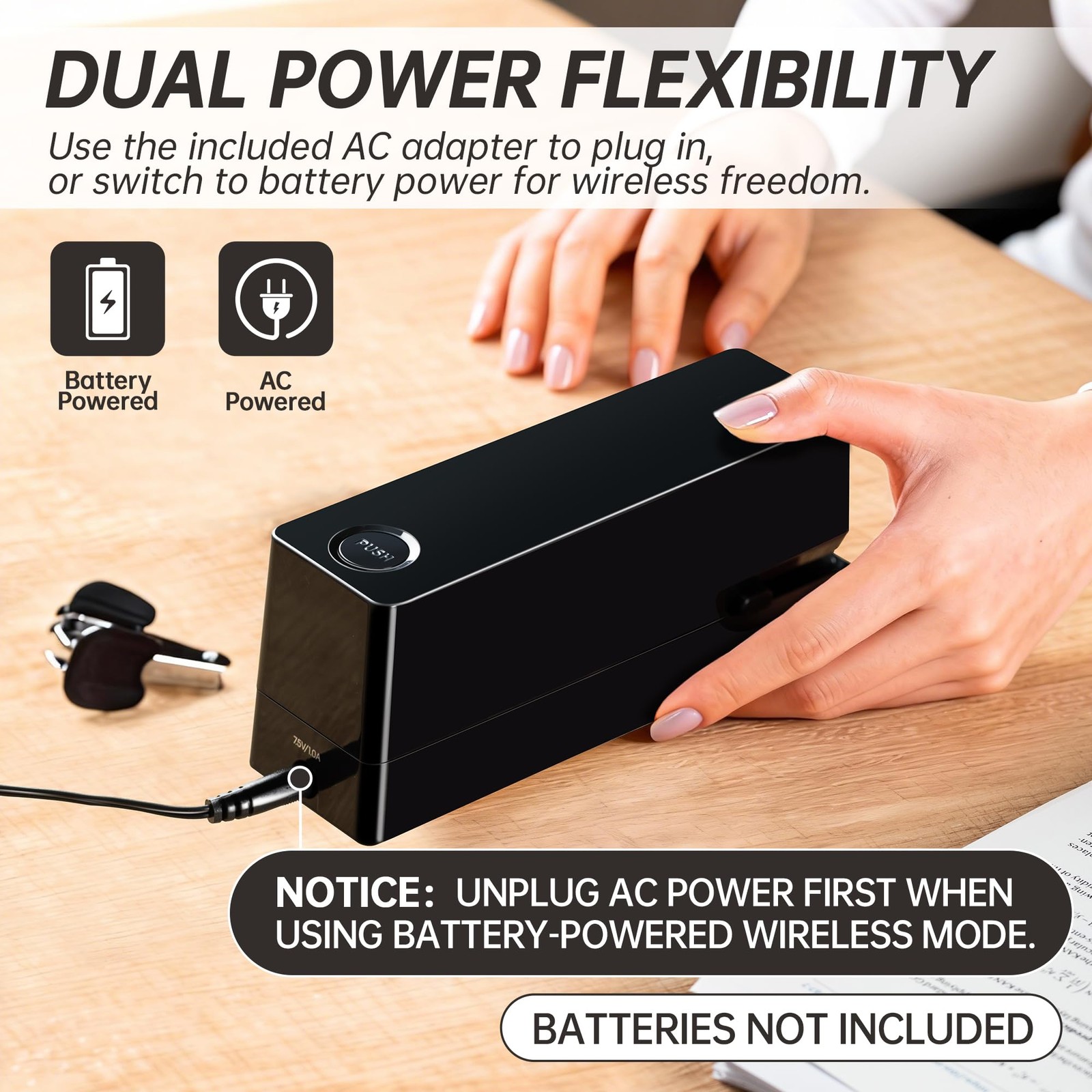 Electric Stapler, Automatic Staplers for Desk, 25-Sheet Capacity