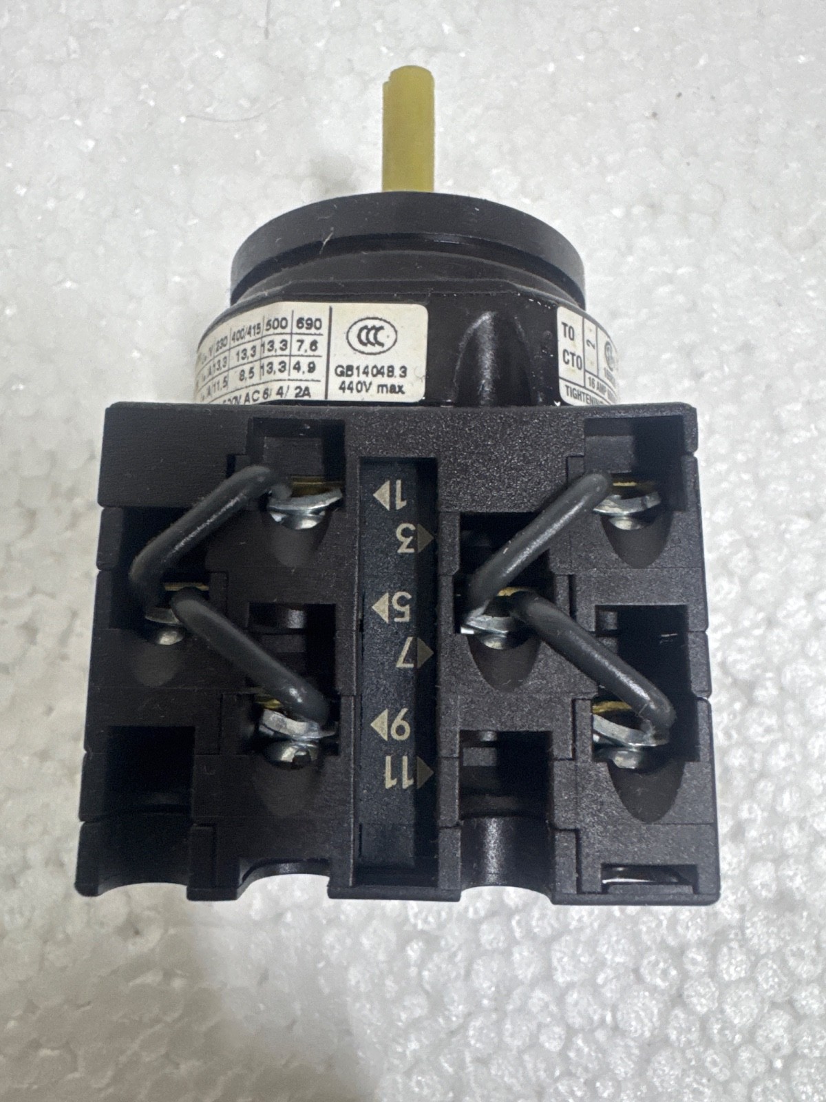 EATON MOELLER T0-3-8007/E voltmeter selector switch