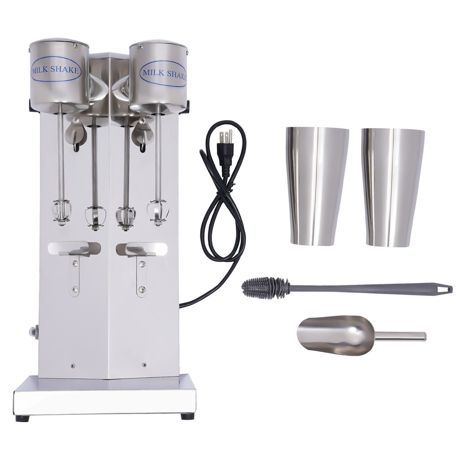 Double-head Electric Milk Shaker Silver Commercial Milk Shaking Machines 800ml