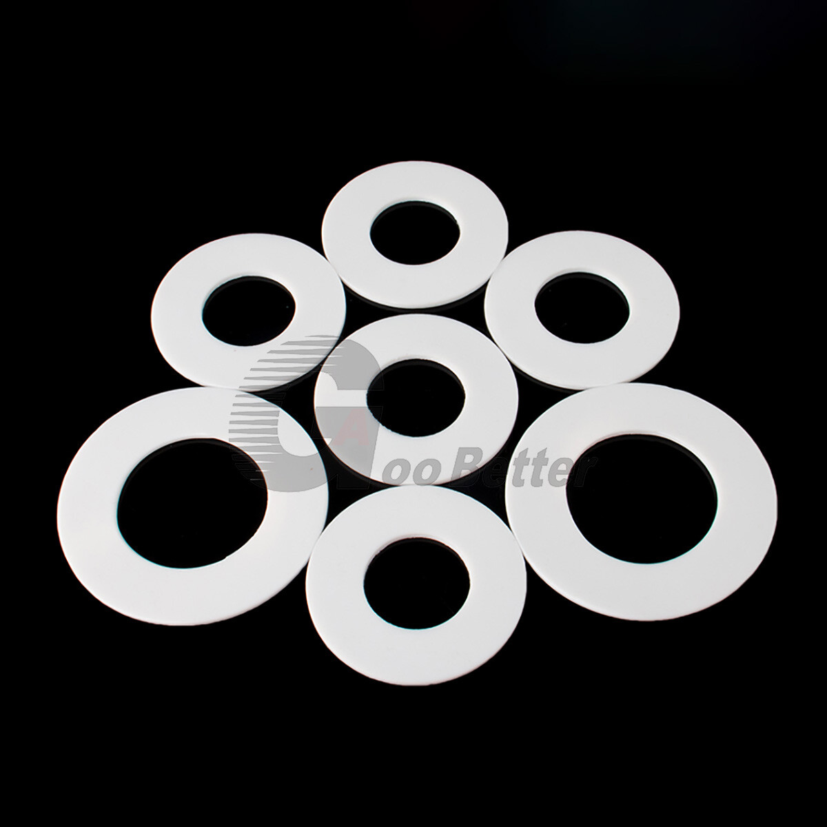 PTFE Sealing Washers Flat Washer Gasket Rings ID 4-95mm High Temp/Oil Resistance