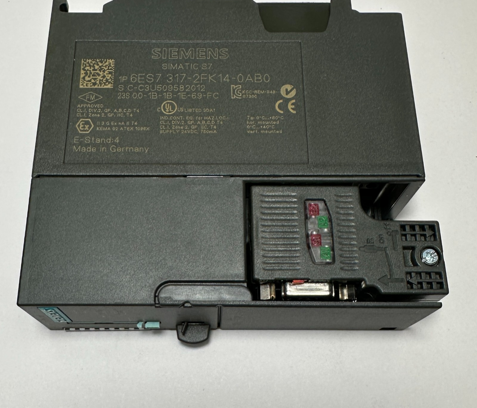 Siemens 6ES7 317-2FK14-0AB0 SIMATIC S7-300 CPU317F-2 PN/DP w/ Memory Card