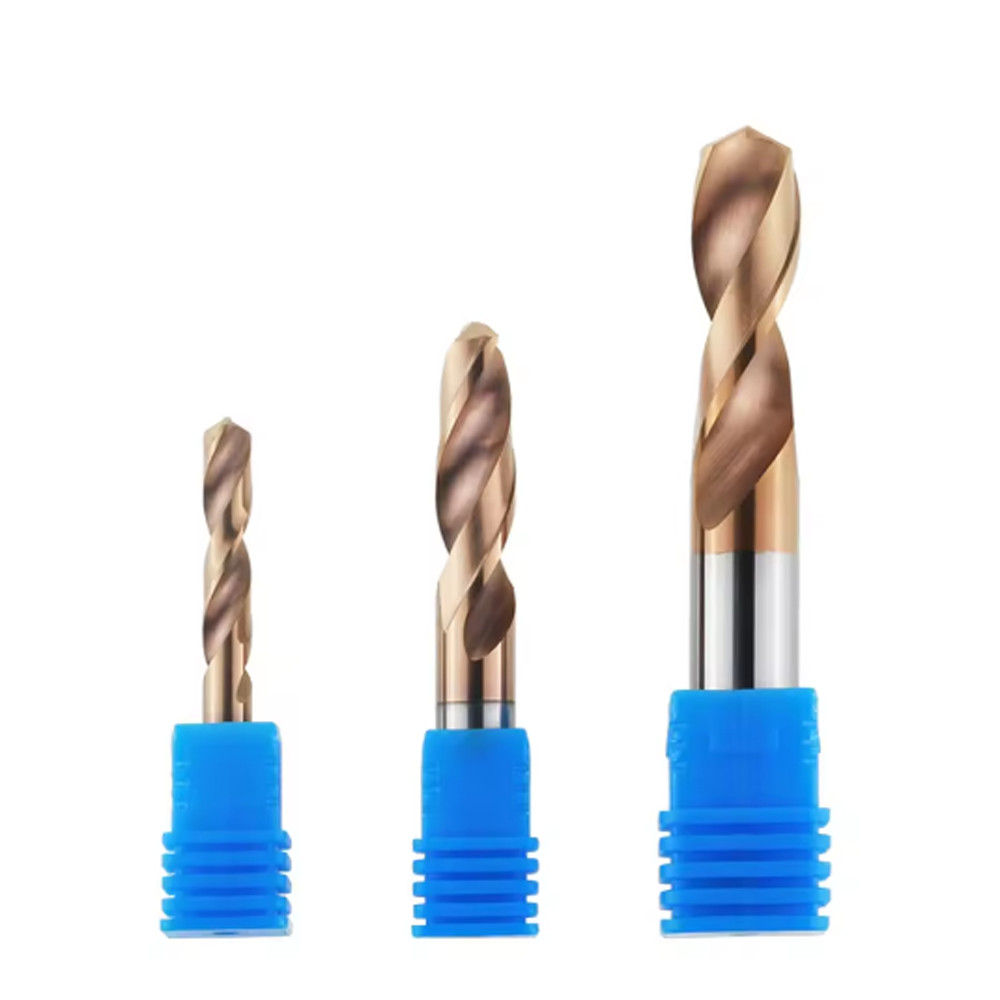 KLOT HRC60 TiCN Coated Solid Carbide Drill Bit 1.0mm-4.0mm 2-Flute CNC Tungsten