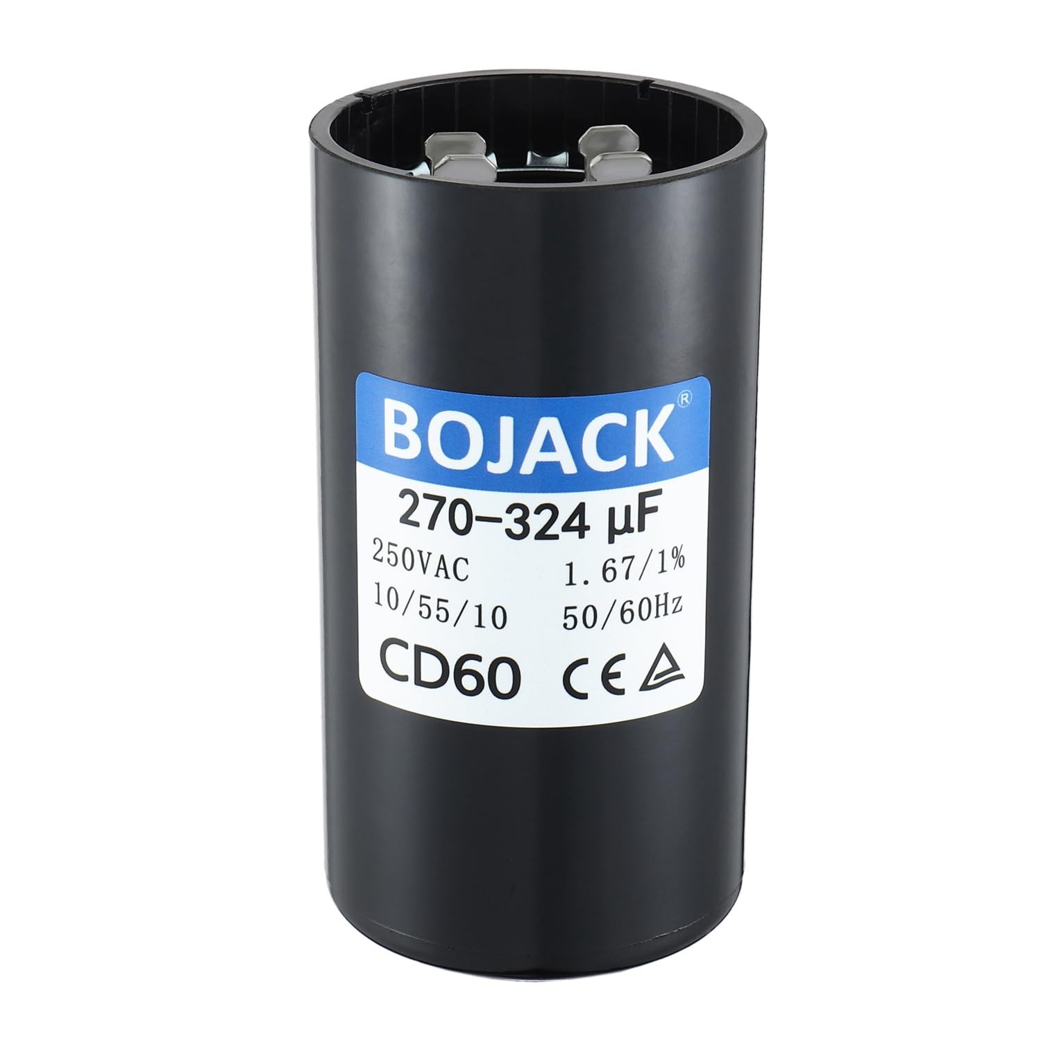 BOJACK 270-324 uF/MFD 250 VAC 50/60 Hz Universal Round Start Capacitor Electr…