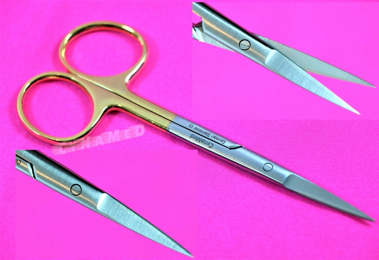 NEW 5 Premium GERMAN TC Iris Scissors 4.5″ Straight Surgical Dental Instruments