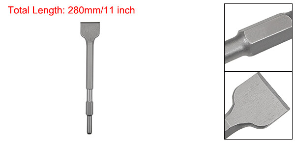 Cranked Drill Chisels 50mm Masonry Chisel Bit Hex Shank Jack Hammer Remove Scale