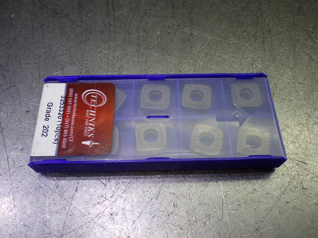 Techniks Carbide Inserts QTY10 SDMT120412-DM 202 (LOC2141B)