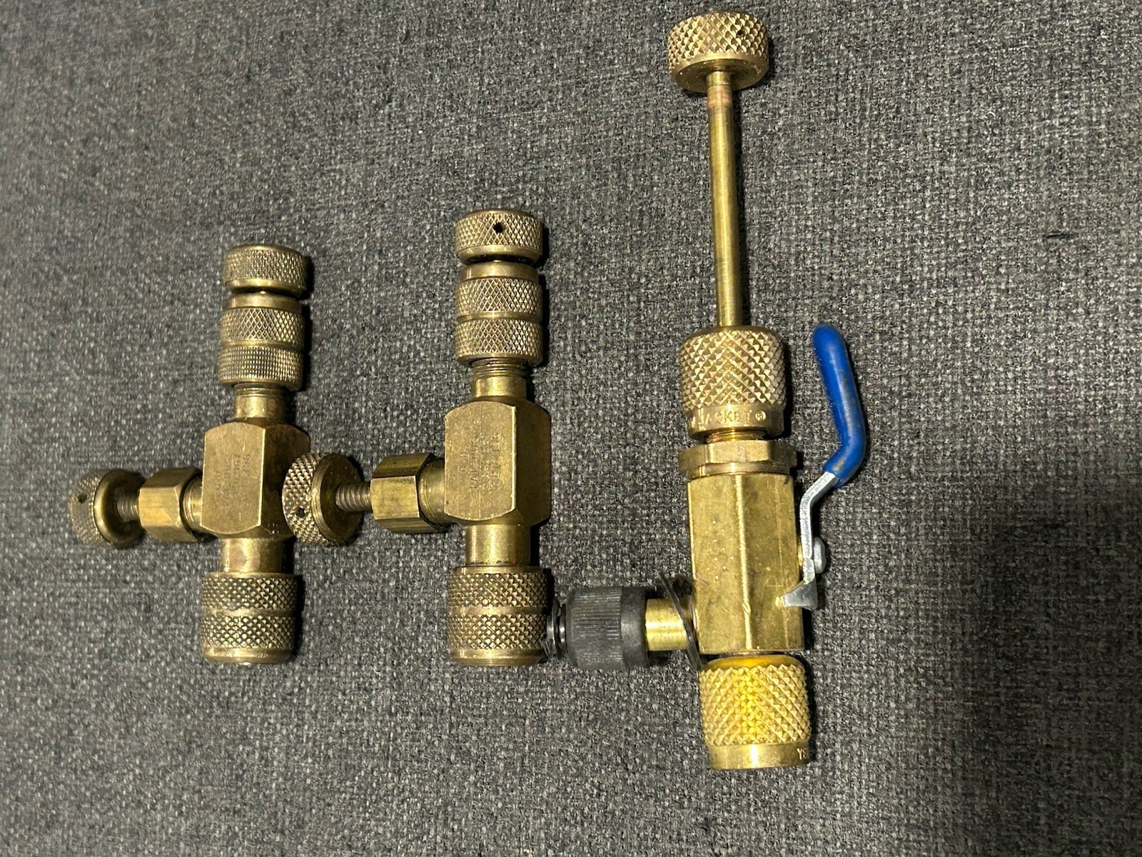 Lot Of 3 Mixed Yellow Jacket Charge Valves Different Types Comes As Shown