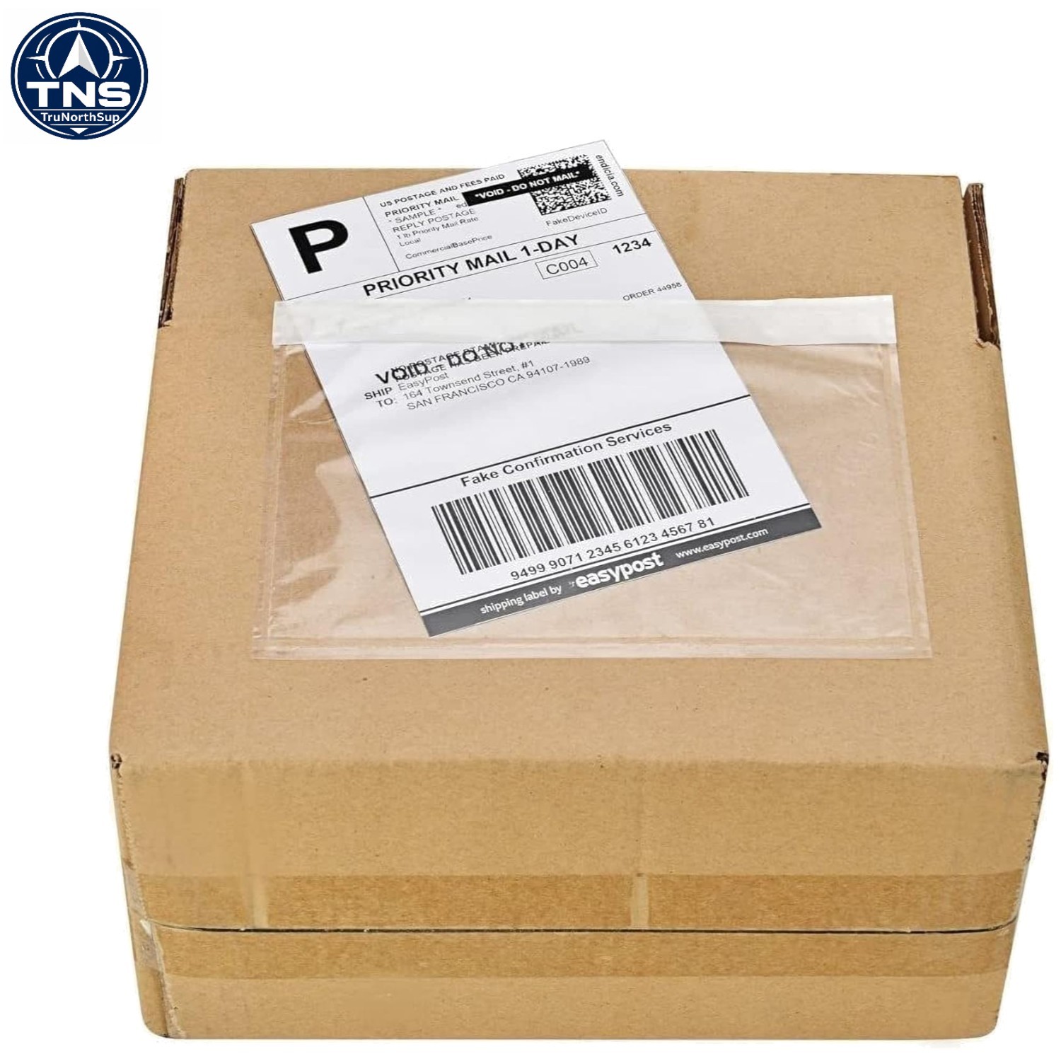 7.5×5.5 inch Clear Adhesive Shipping Labels Pouches 200 Pack for Business