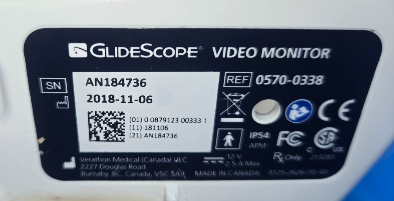 GlideScope Video Layngoscopes 0570-0338