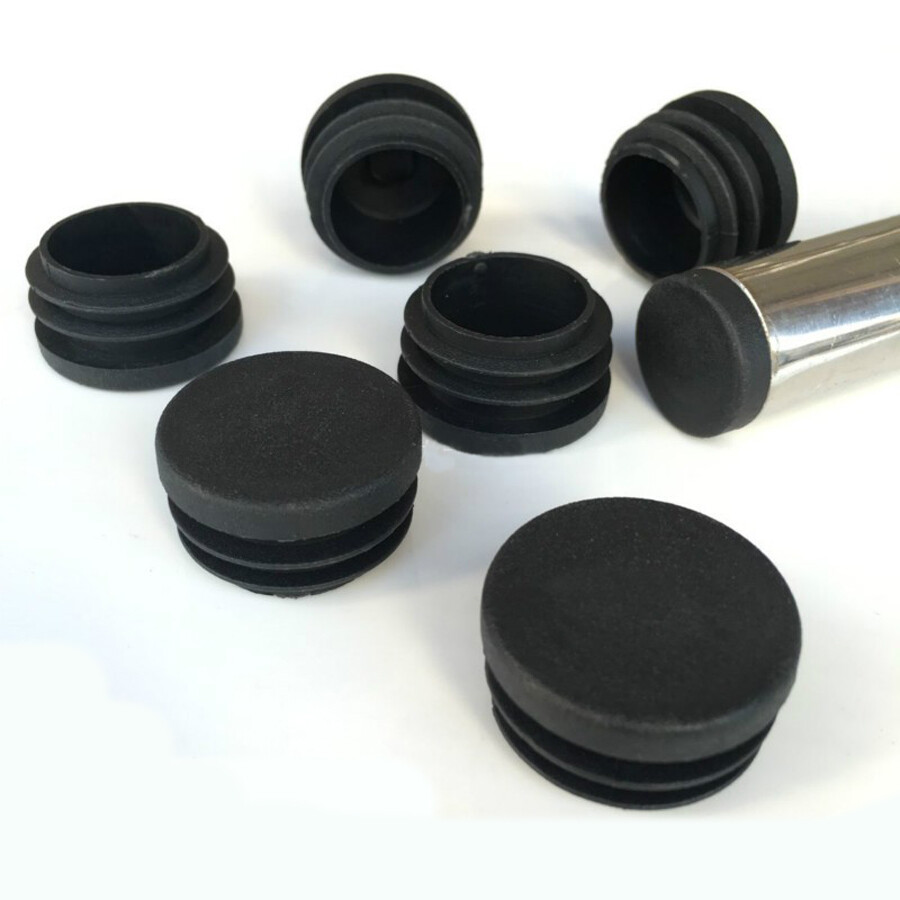 Round Plastic Black Blanking End Cap Caps Tube Pipe Inserts Plug Bung 12~100mm